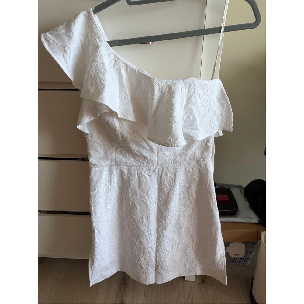 Lilly Pulitzer White Pineapple Pucker Jacquard Romper